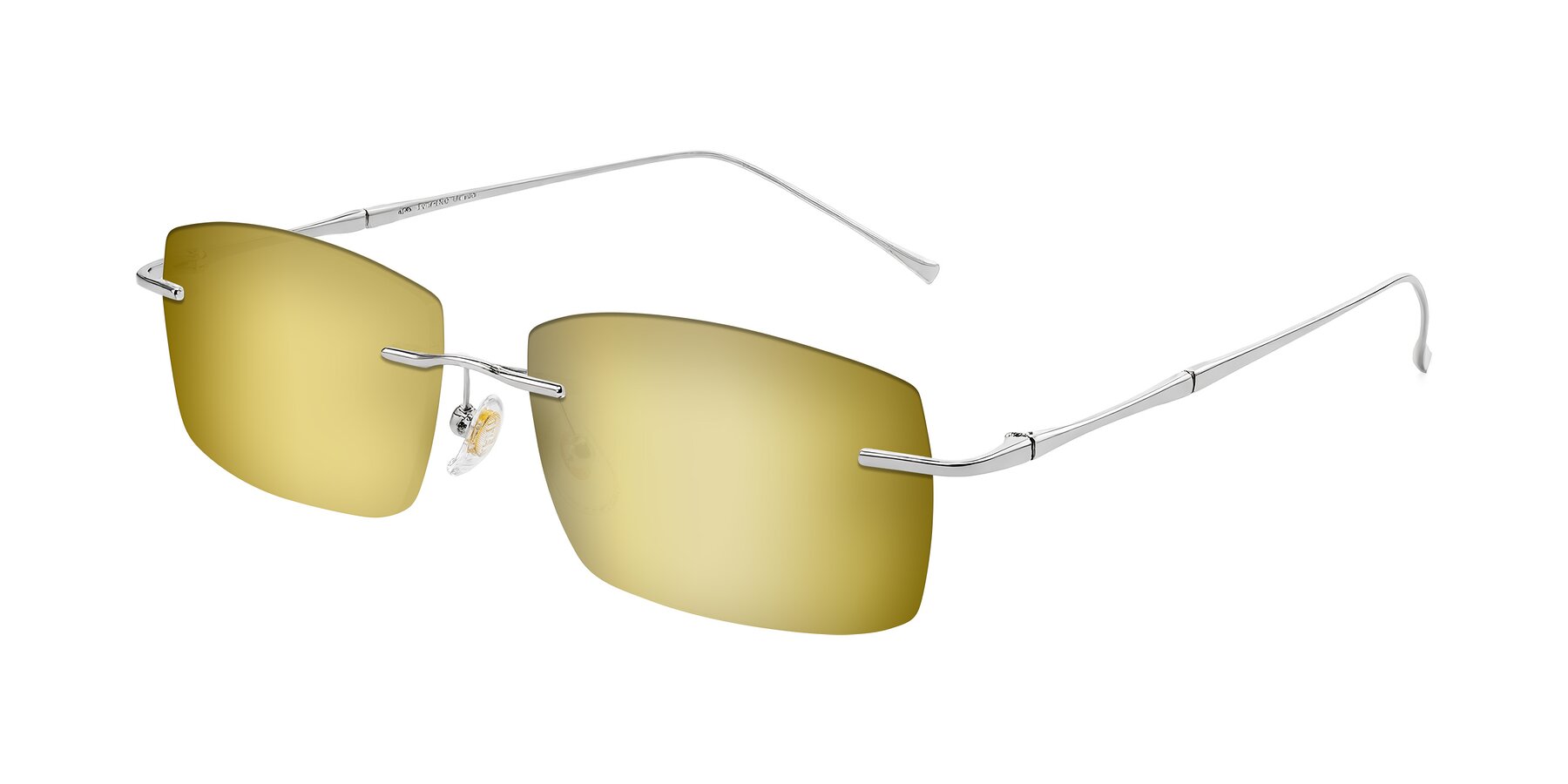 Angle of Cartman in Silver with Gold Mirrored Lenses