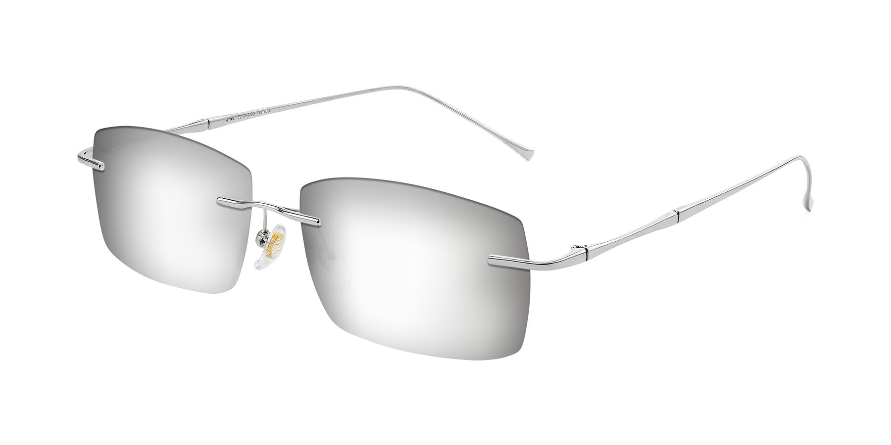 Angle of Cartman in Silver with Silver Mirrored Lenses