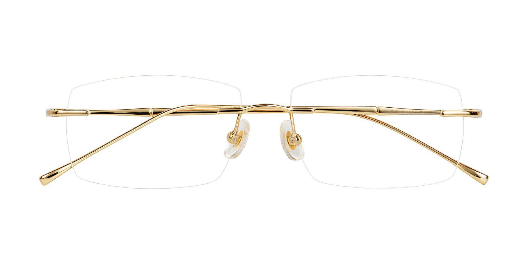 Folded Front of Cartman in Gold with Clear Eyeglass Lenses