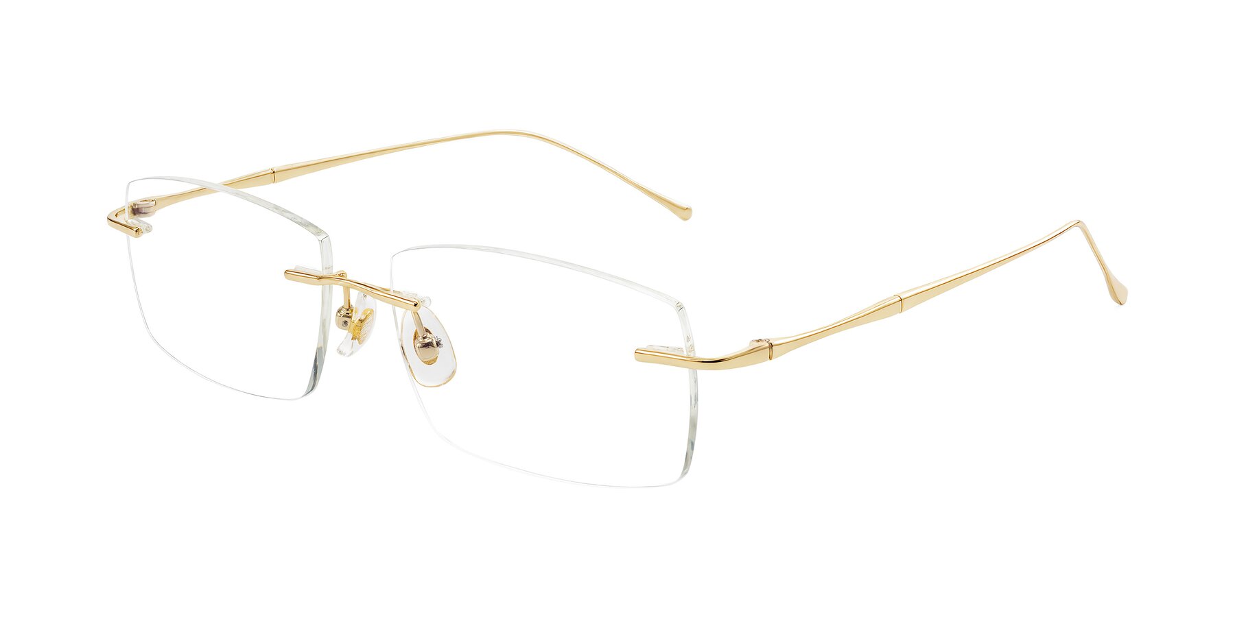 Angle of Cartman in Gold with Clear Eyeglass Lenses