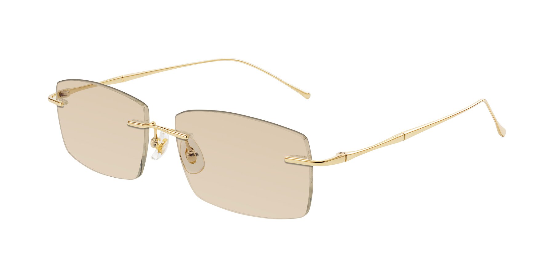 Angle of Cartman in Gold with Light Brown Tinted Lenses