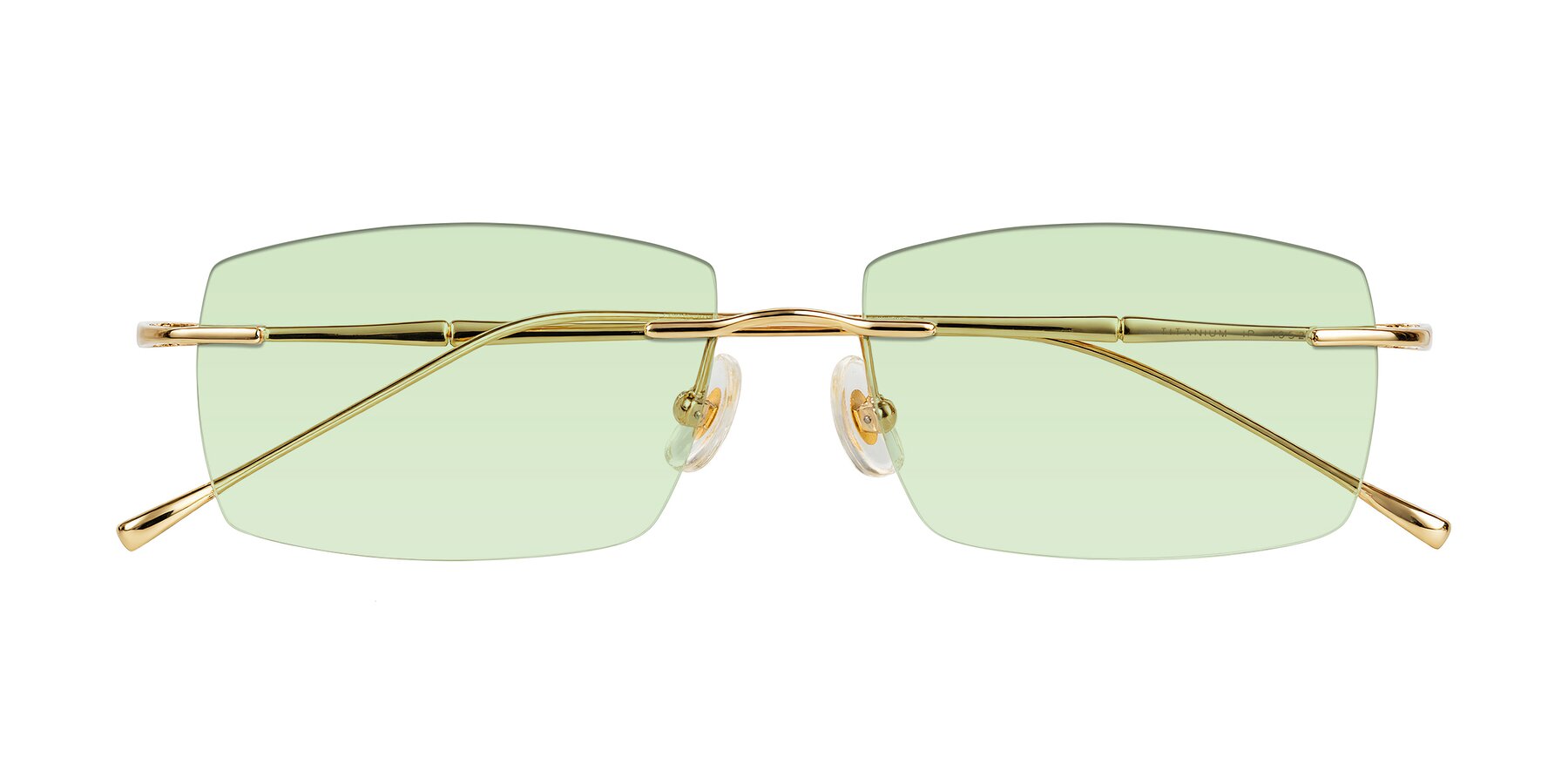 Folded Front of Cartman in Gold with Light Green Tinted Lenses