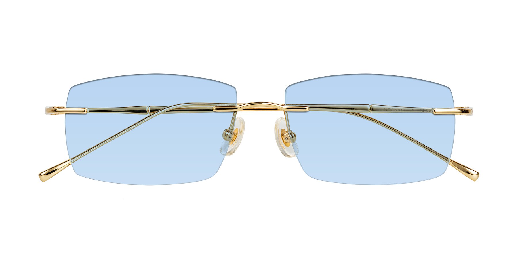 Folded Front of Cartman in Gold with Light Blue Tinted Lenses