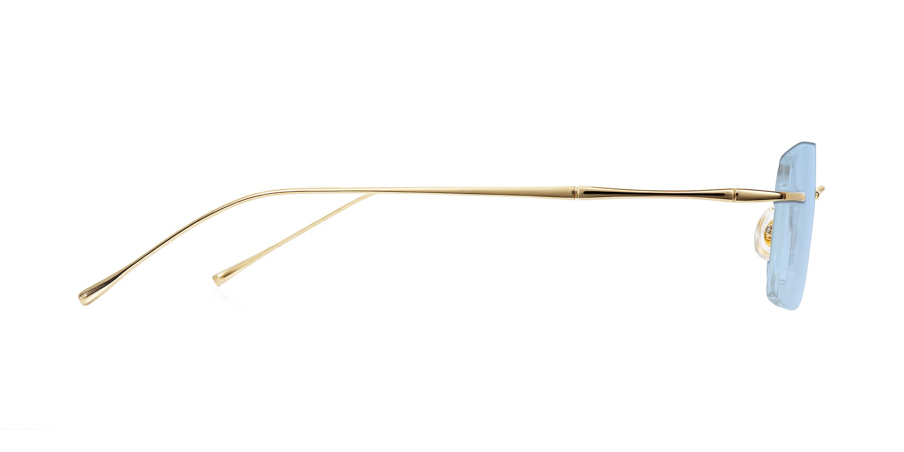 Side of Cartman in Gold with Light Blue Tinted Lenses