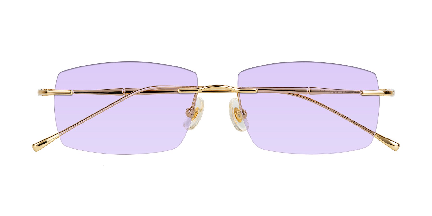 Folded Front of Cartman in Gold with Light Purple Tinted Lenses