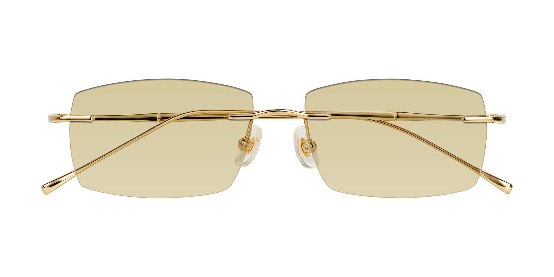 Folded Front of Cartman in Gold with Light Champagne Tinted Lenses