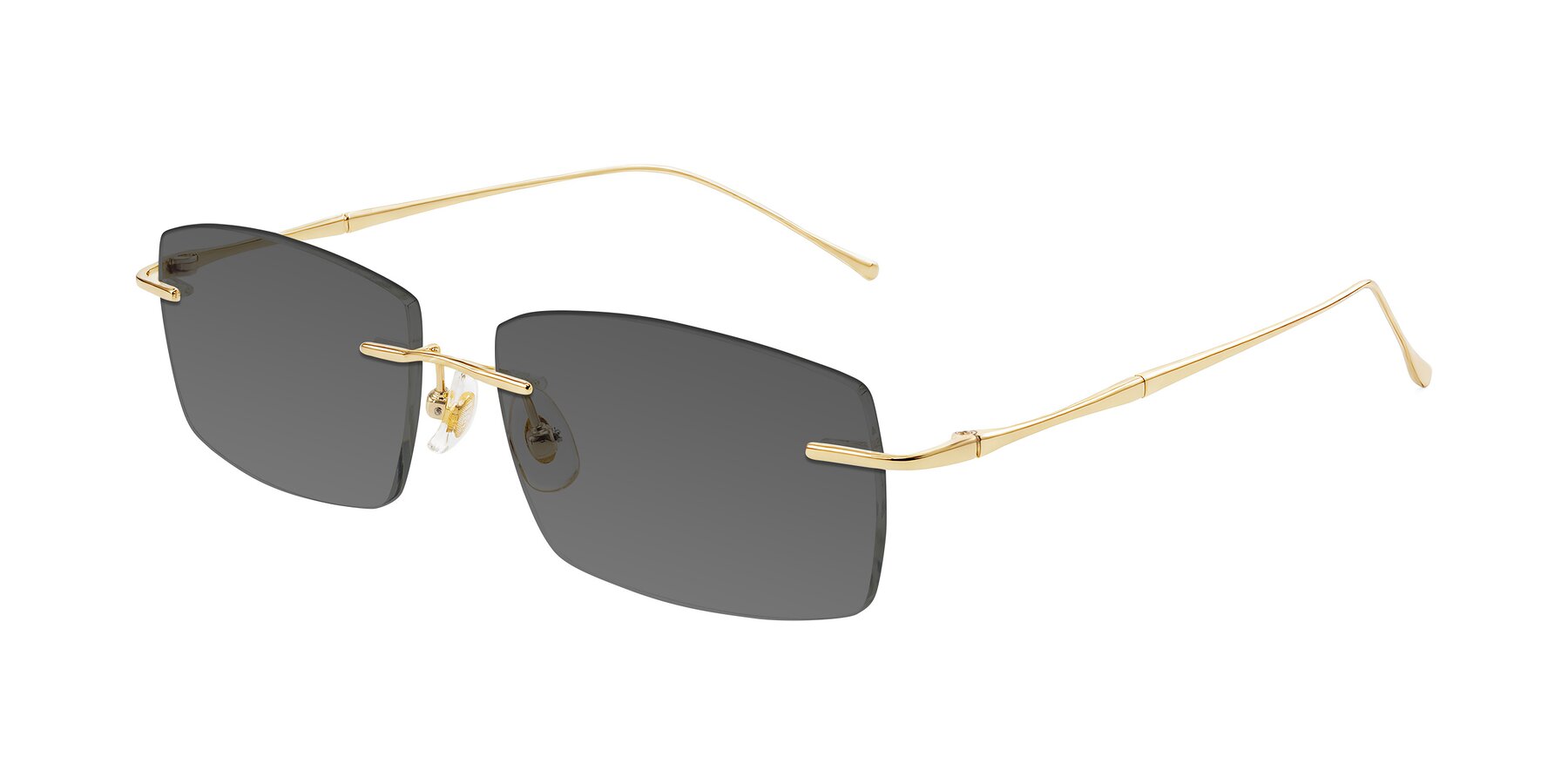 Angle of Cartman in Gold with Medium Gray Tinted Lenses