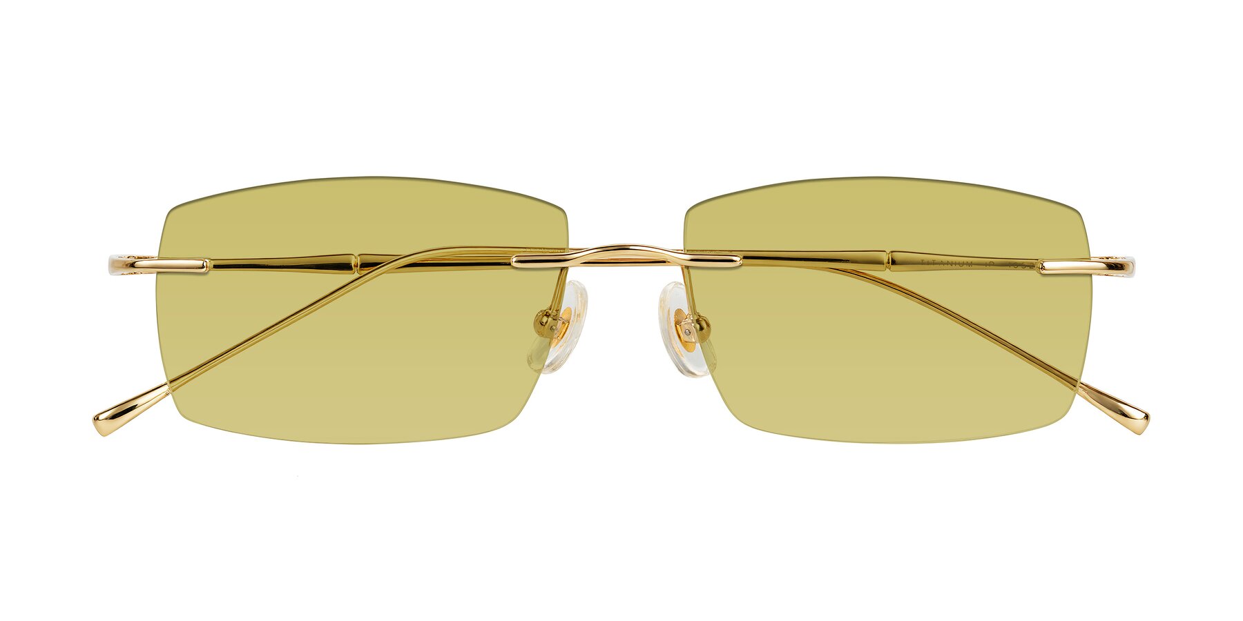 Folded Front of Cartman in Gold with Medium Champagne Tinted Lenses
