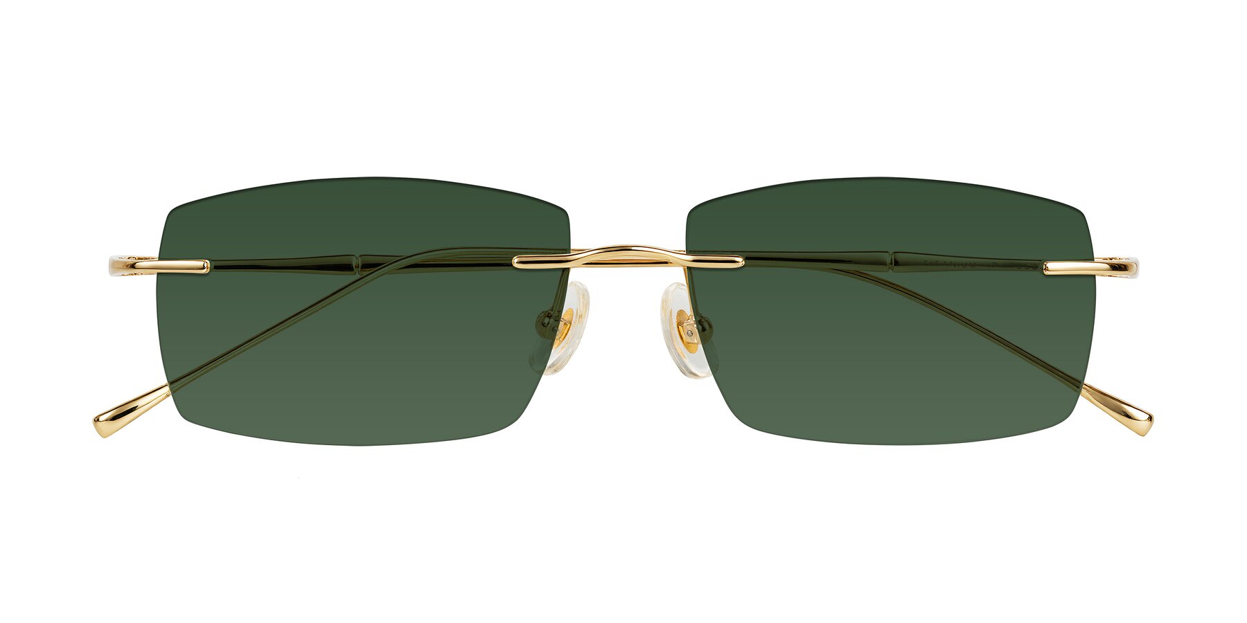 Folded Front of Cartman in Gold with Green Tinted Lenses