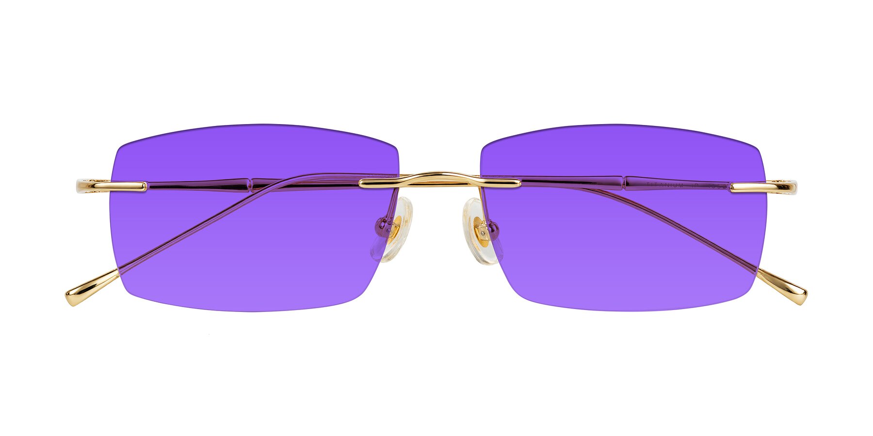Folded Front of Cartman in Gold with Purple Tinted Lenses