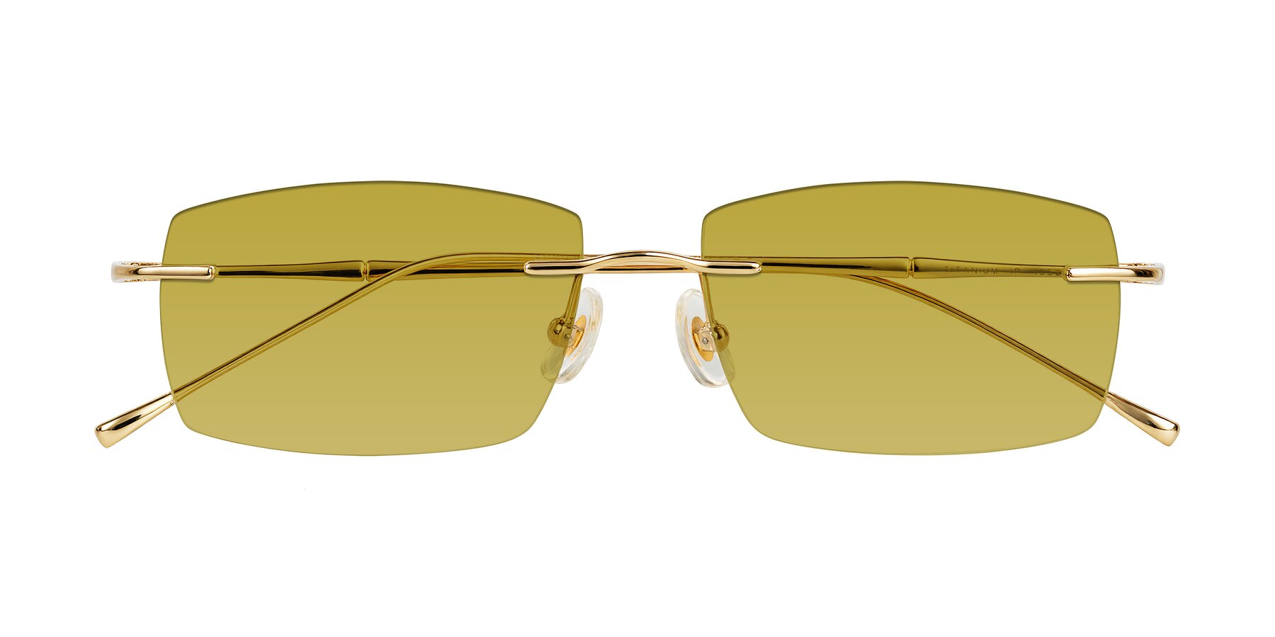 Folded Front of Cartman in Gold with Champagne Tinted Lenses