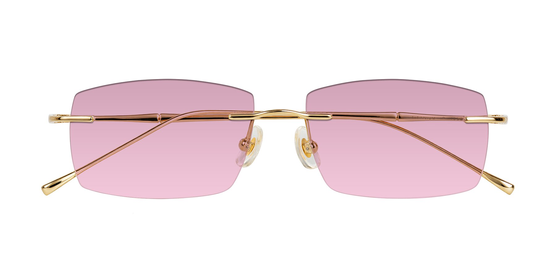 Folded Front of Cartman in Gold with Light Wine Tinted Lenses