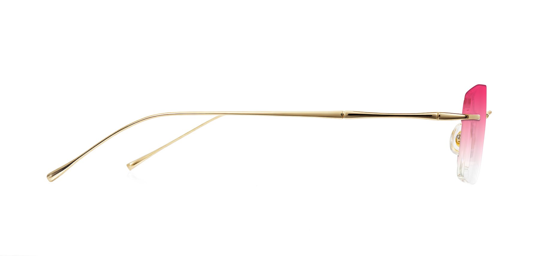 Side of Cartman in Gold with Pink Gradient Lenses