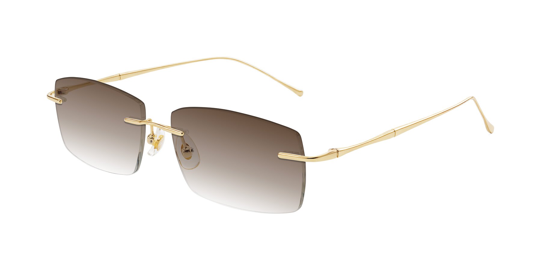 Angle of Cartman in Gold with Brown Gradient Lenses