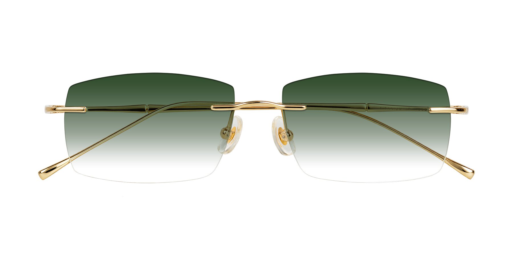 Folded Front of Cartman in Gold with Green Gradient Lenses