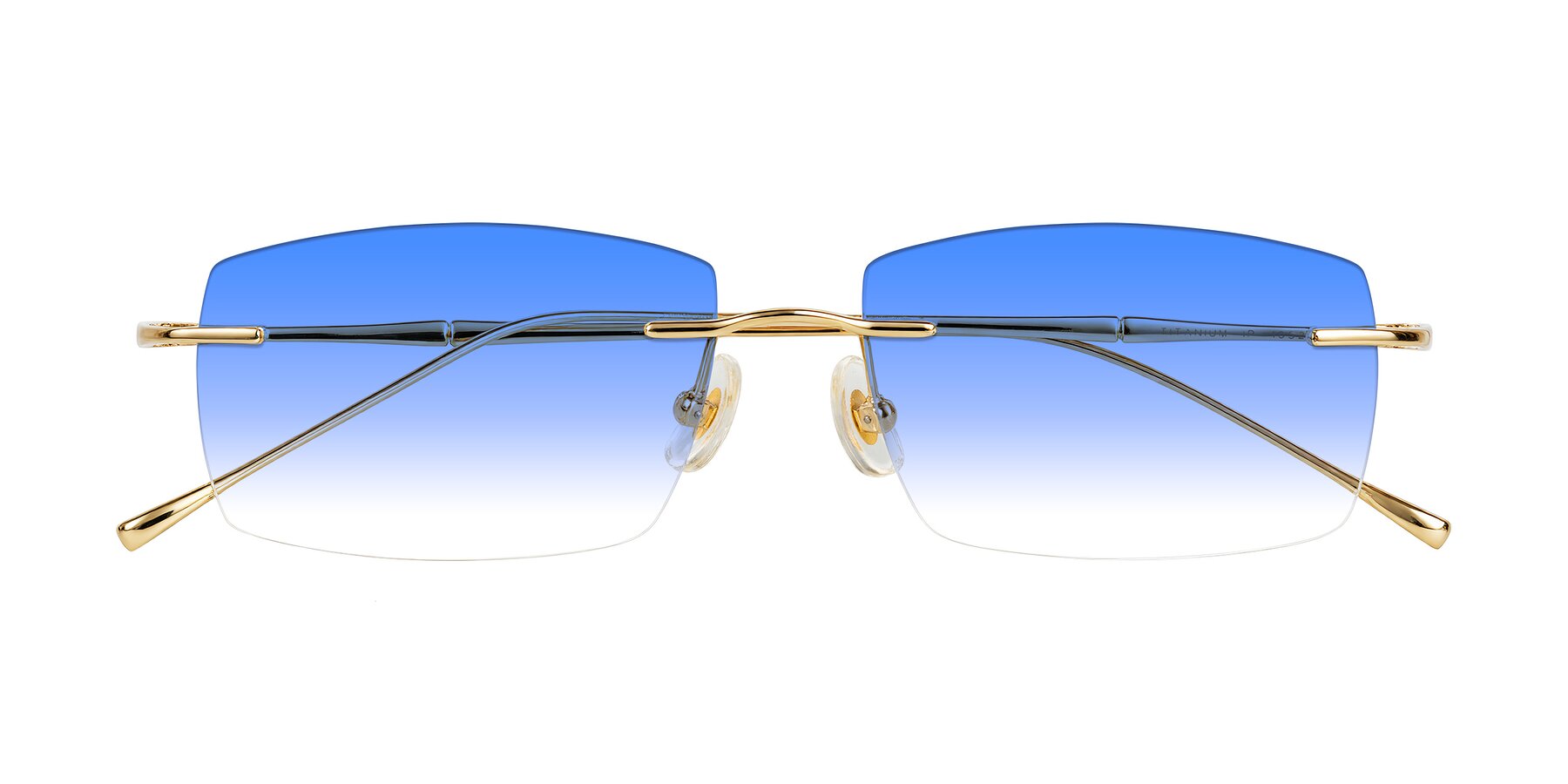 Folded Front of Cartman in Gold with Blue Gradient Lenses