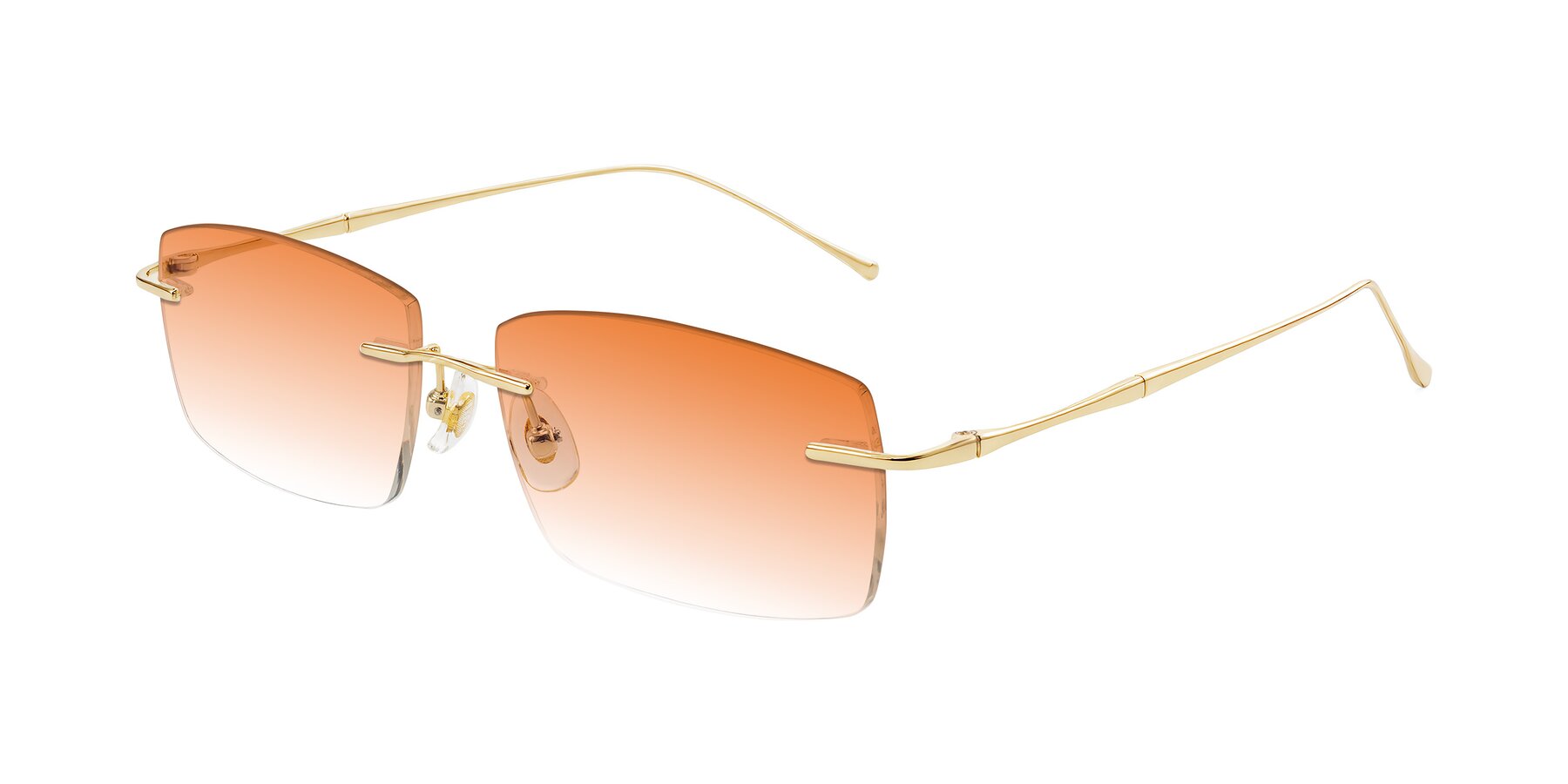 Angle of Cartman in Gold with Orange Gradient Lenses