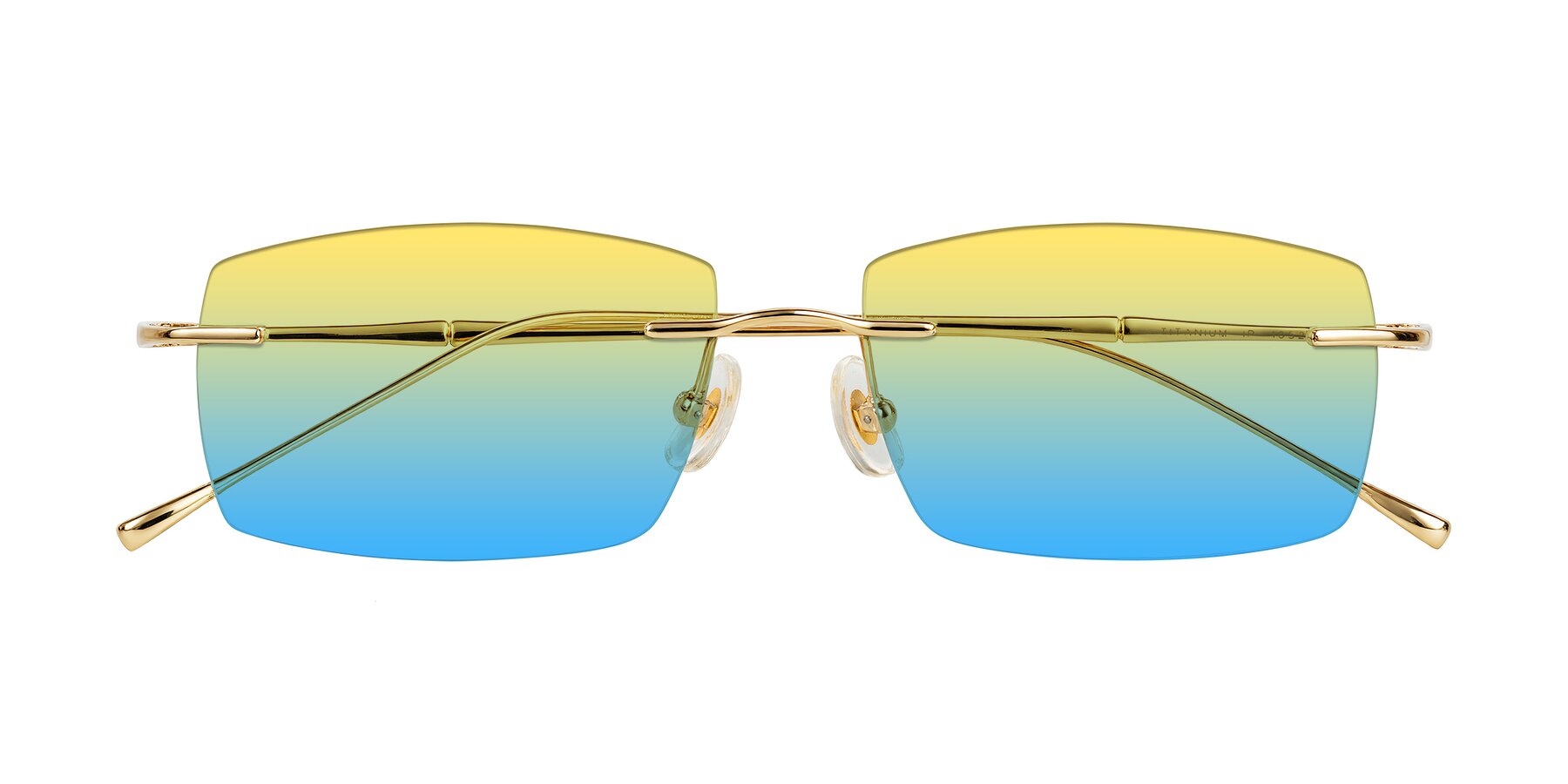 Folded Front of Cartman in Gold with Yellow / Blue Gradient Lenses