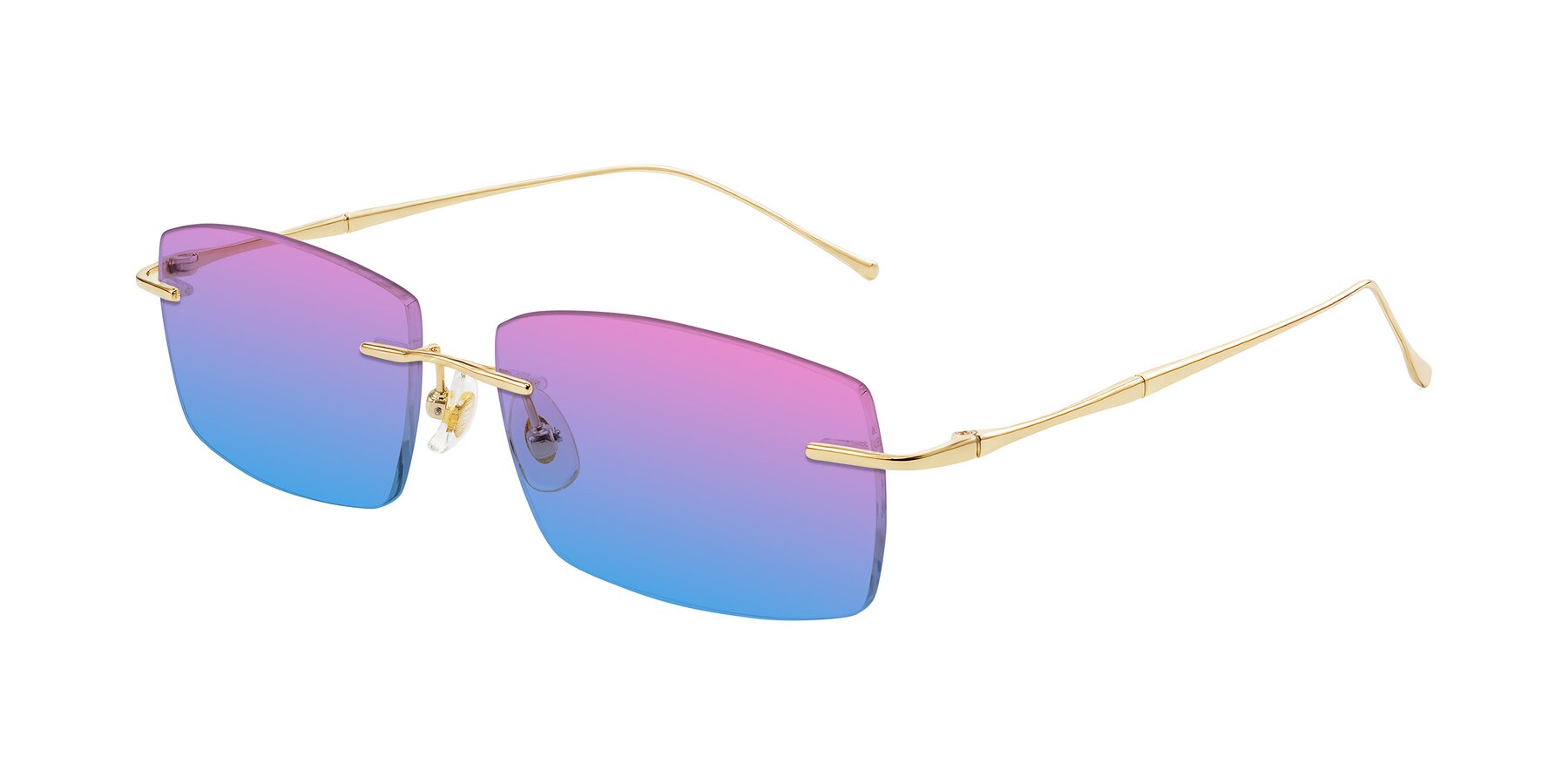 Angle of Cartman in Gold with Pink / Blue Gradient Lenses