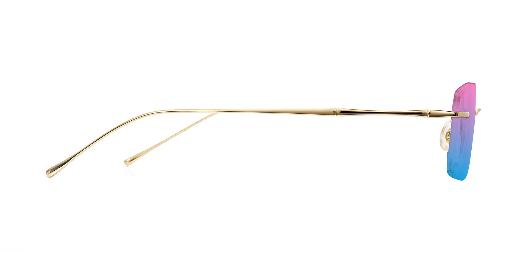 Side of Cartman in Gold with Pink / Blue Gradient Lenses