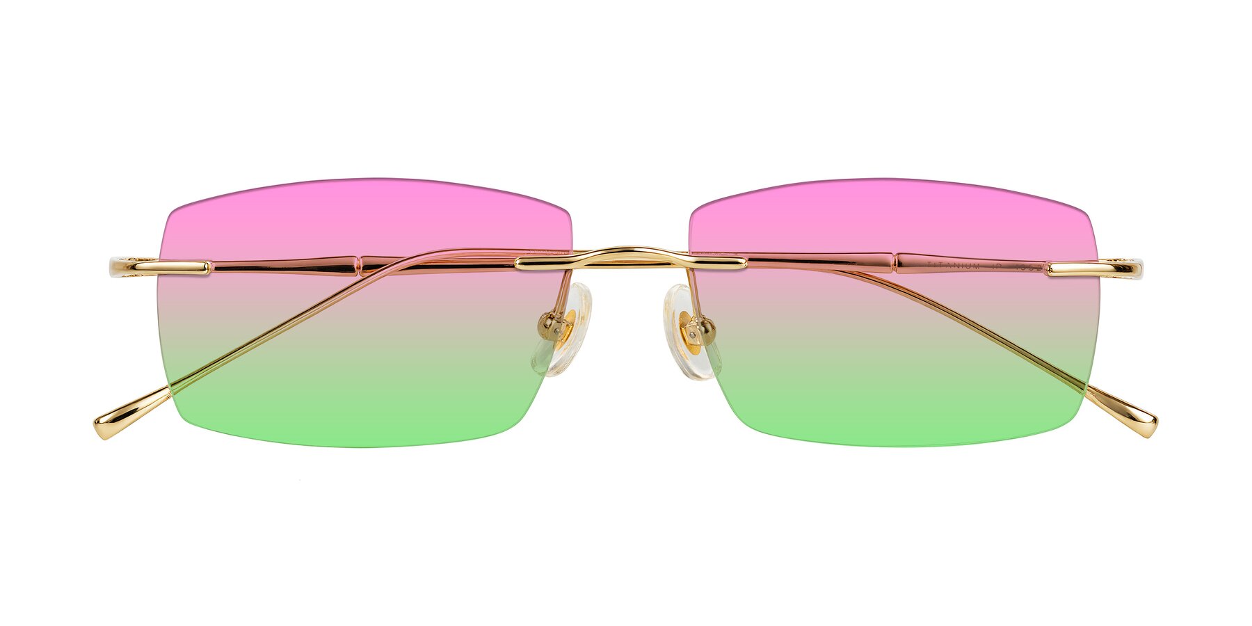 Folded Front of Cartman in Gold with Pink / Green Gradient Lenses