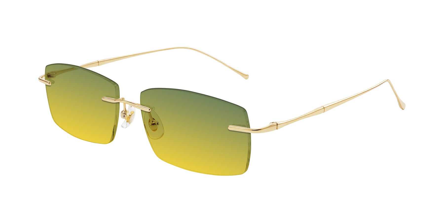 Angle of Cartman in Gold with Green / Yellow Gradient Lenses