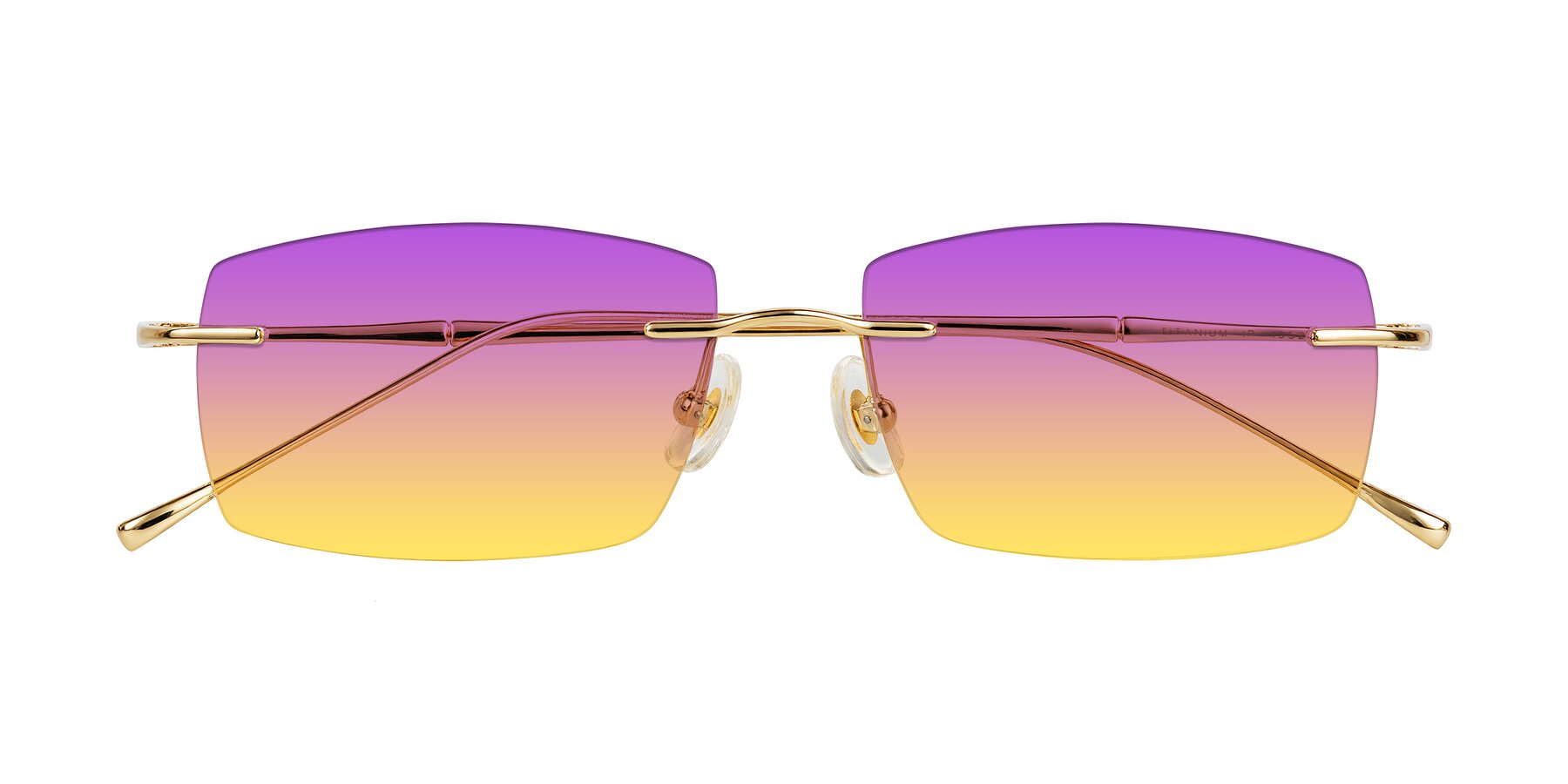 Folded Front of Cartman in Gold with Purple / Yellow Gradient Lenses