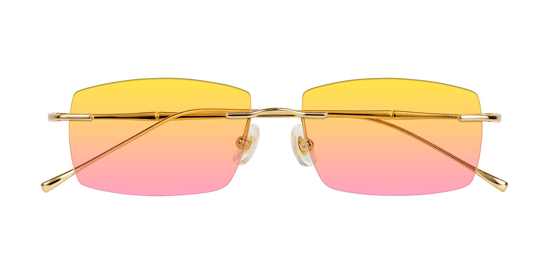 Folded Front of Cartman in Gold with Yellow / Pink Gradient Lenses
