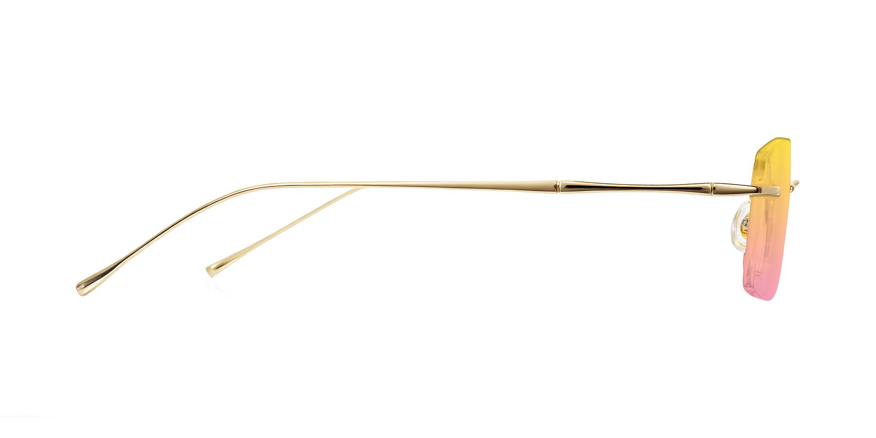 Side of Cartman in Gold with Yellow / Pink Gradient Lenses