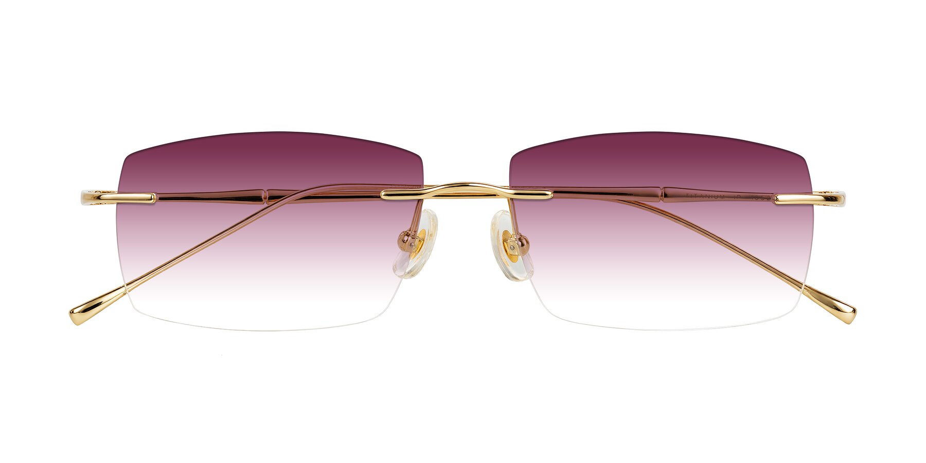 Folded Front of Cartman in Gold with Wine Gradient Lenses
