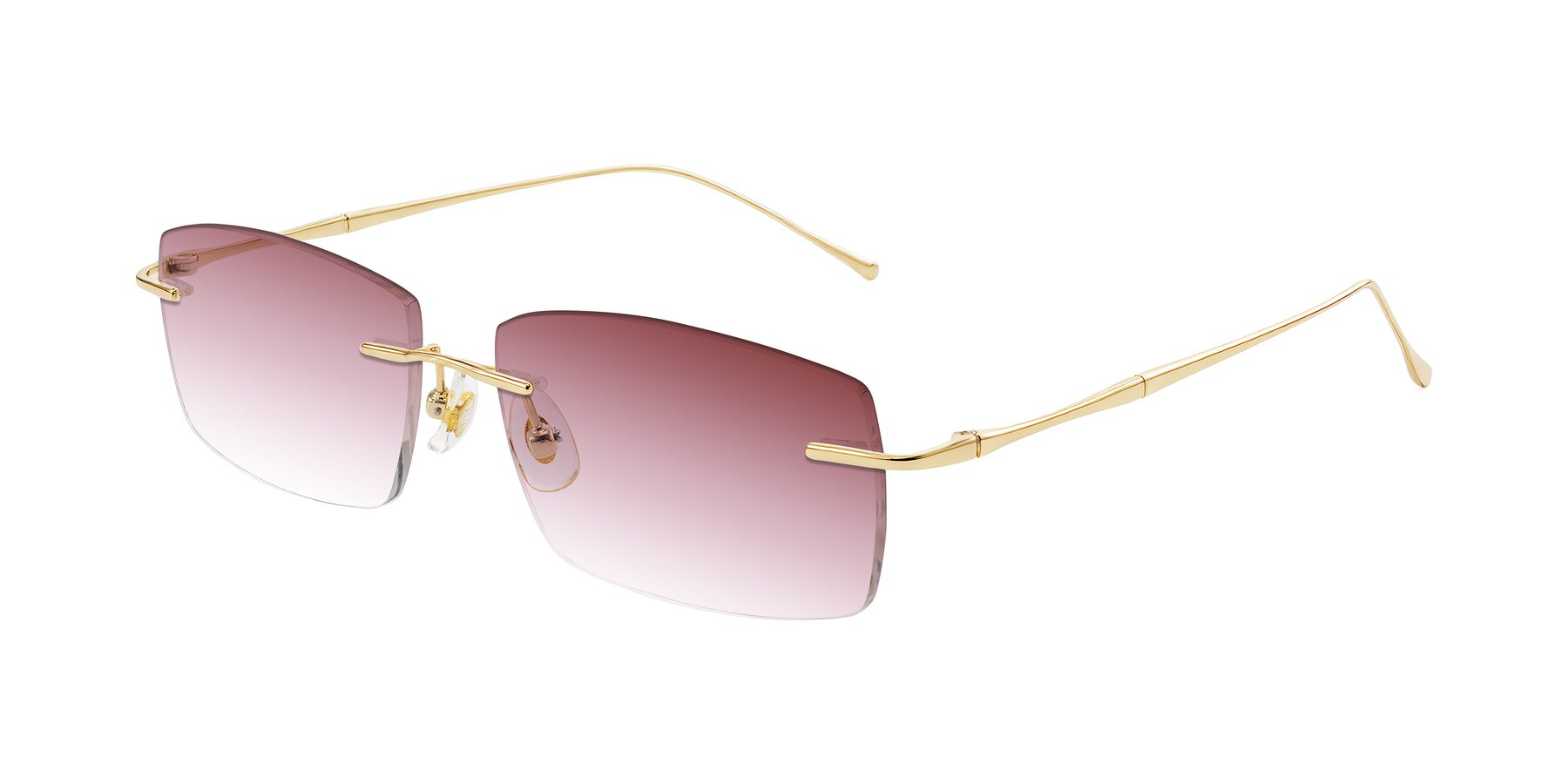 Angle of Cartman in Gold with Garnet Gradient Lenses