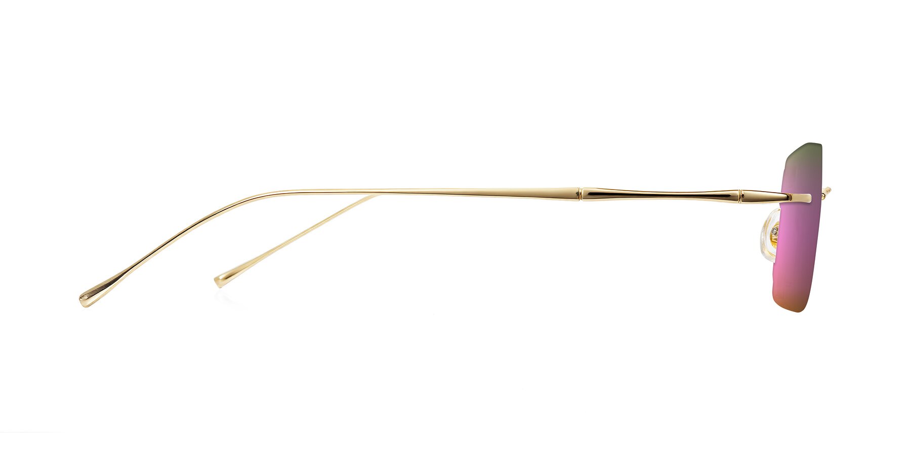 Side of Cartman in Gold with Pink Mirrored Lenses