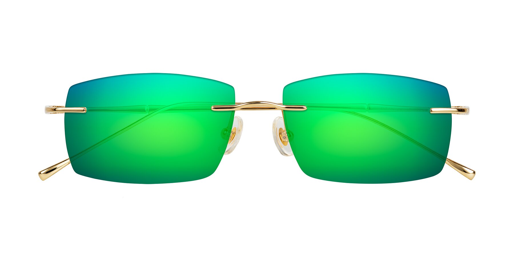 Folded Front of Cartman in Gold with Green Mirrored Lenses