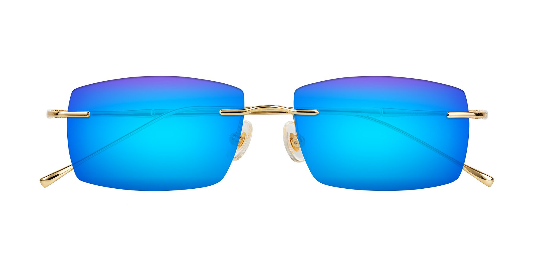 Folded Front of Cartman in Gold with Blue Mirrored Lenses