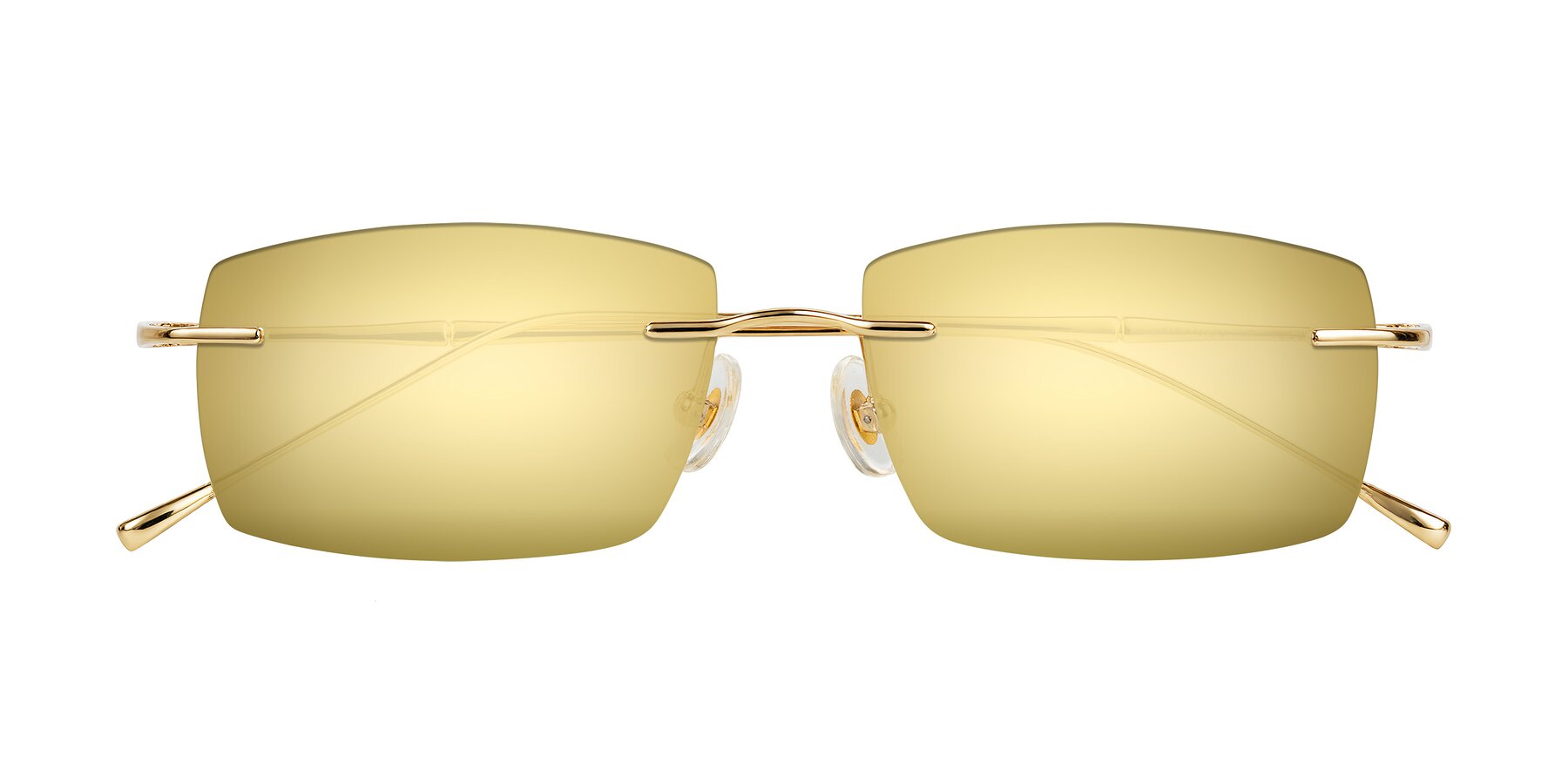 Folded Front of Cartman in Gold with Gold Mirrored Lenses