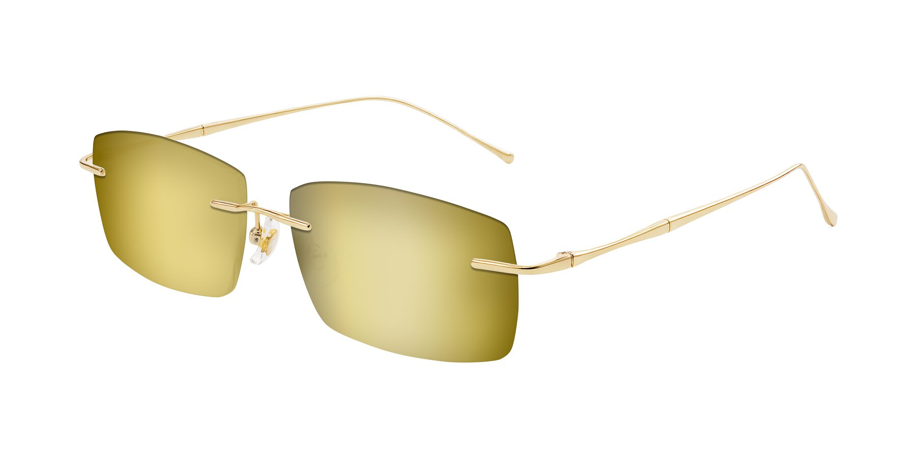Angle of Cartman in Gold with Gold Mirrored Lenses