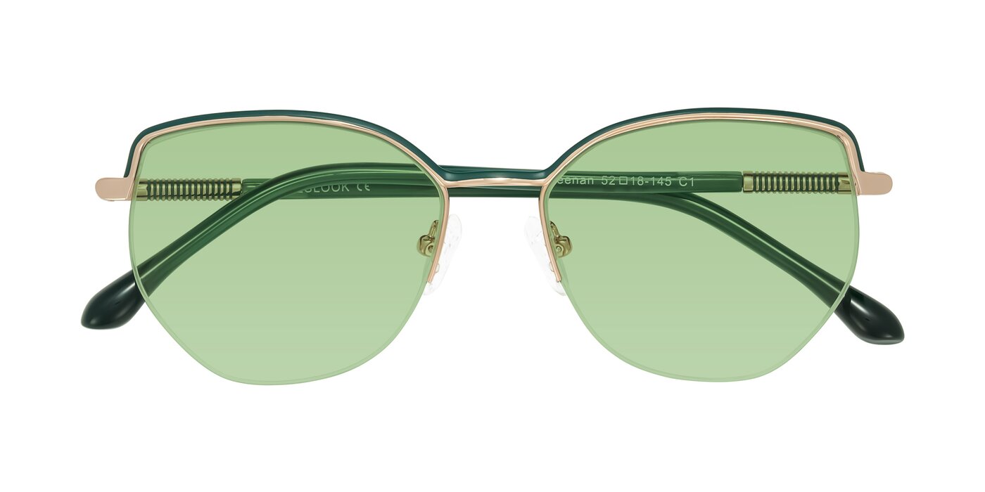 Heenan - Green/Gold Tinted Sunglasses