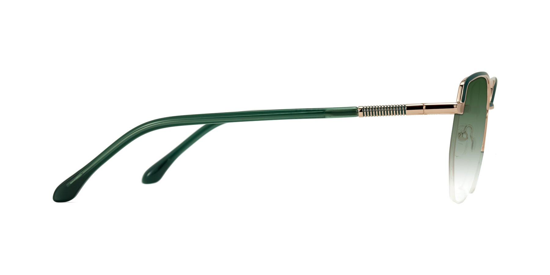Side of Heenan in Green/Gold with Green Gradient Lenses