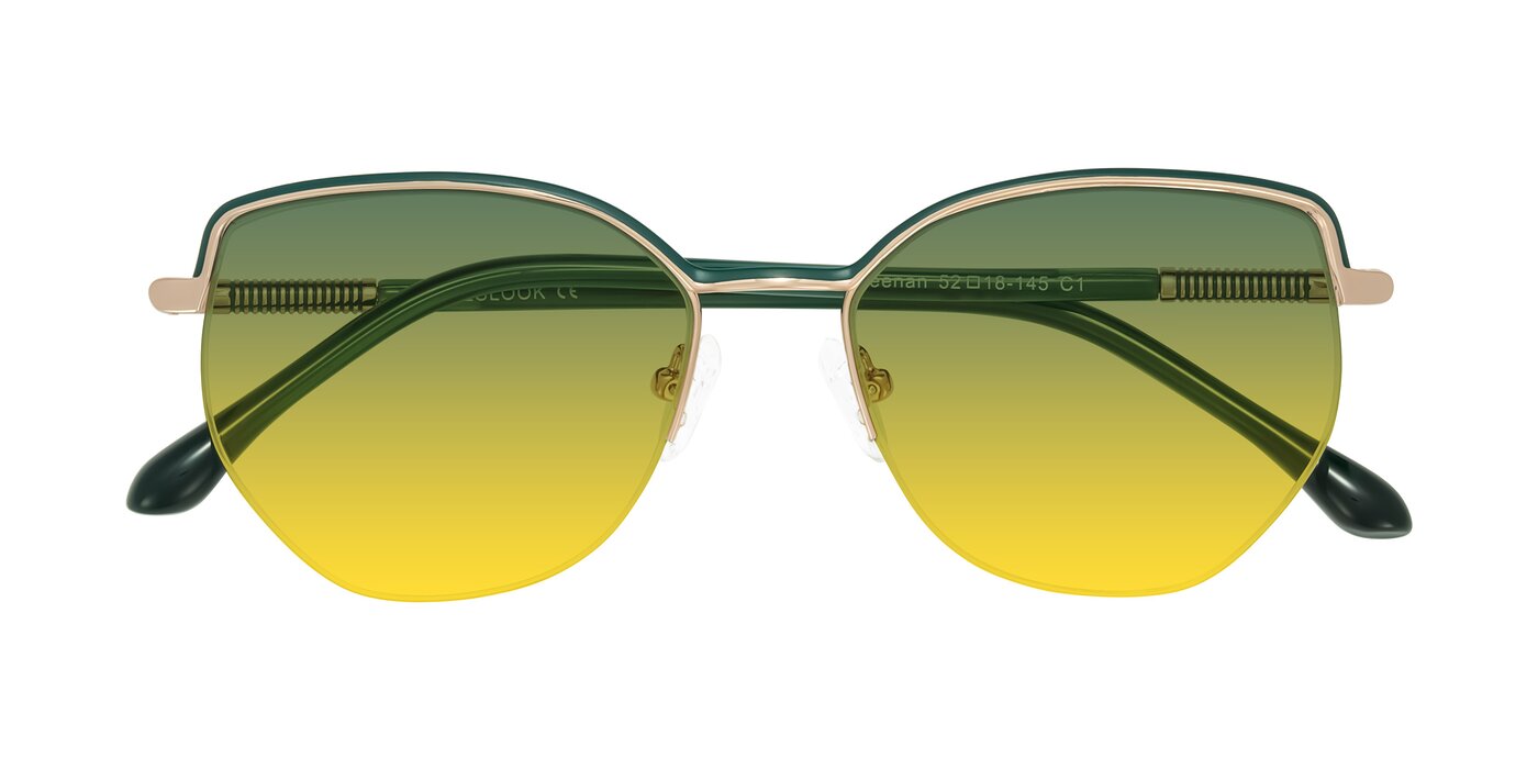 Heenan - Green/Gold Gradient Sunglasses