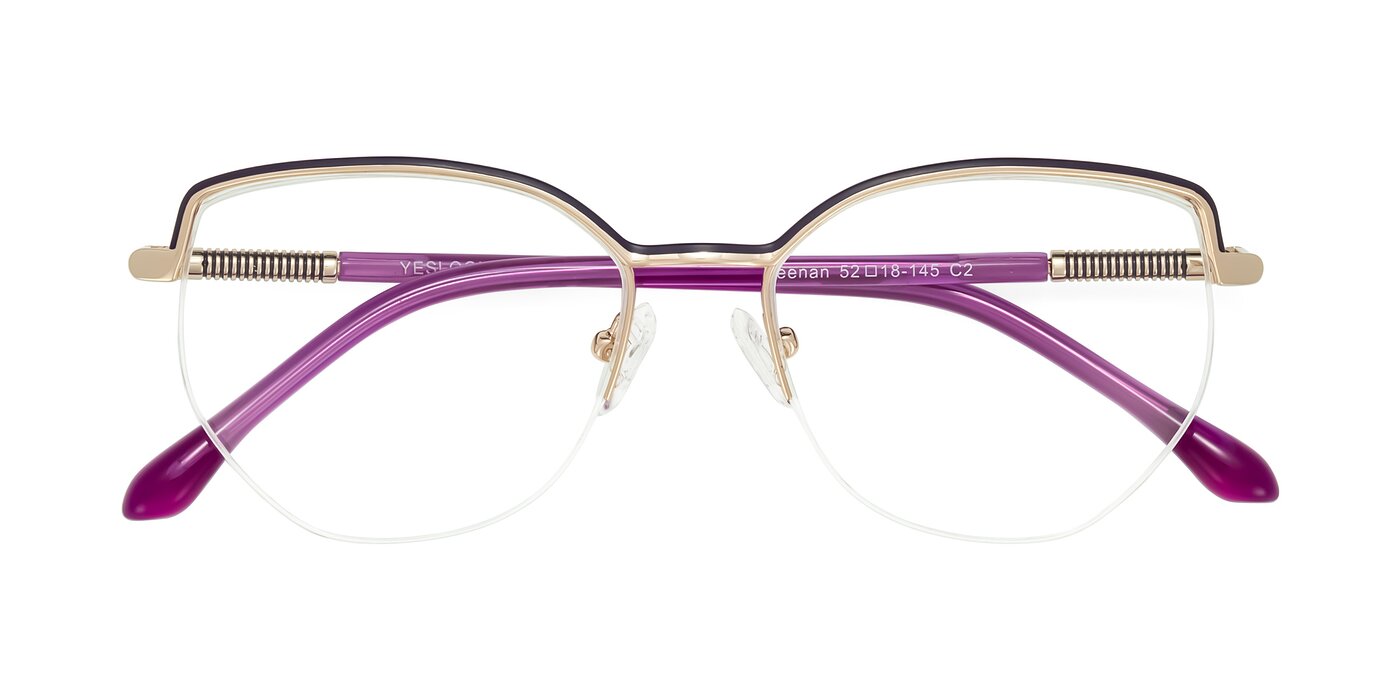 Heenan - Purple/Gold Eyeglasses