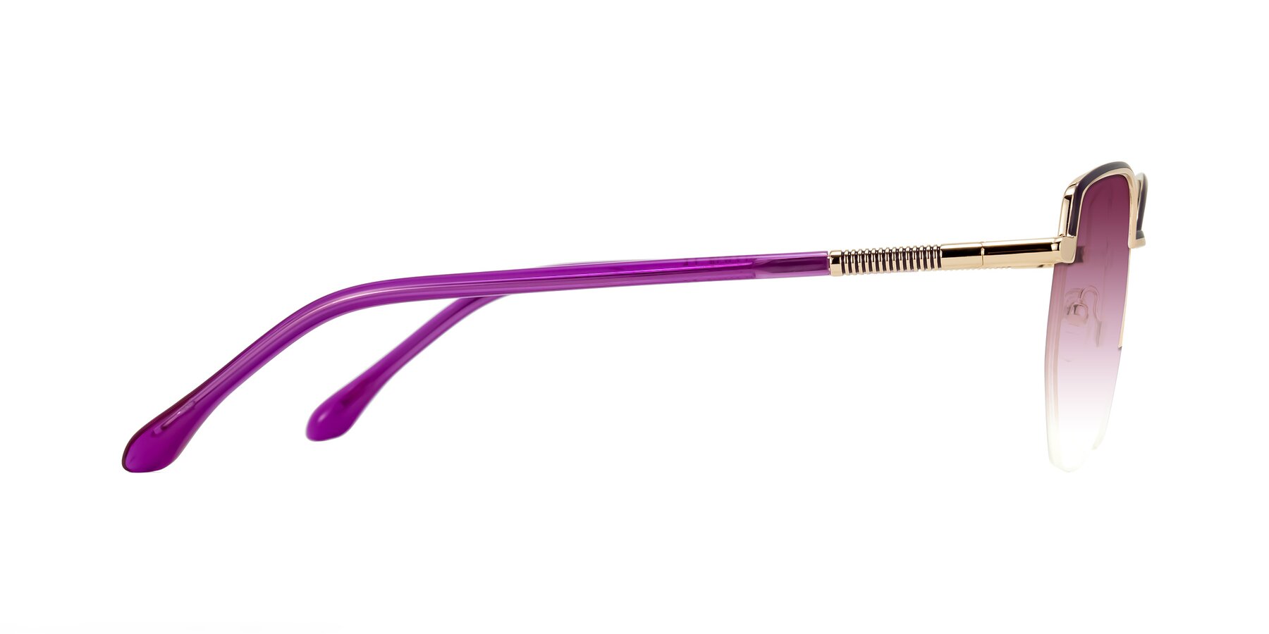 Side of Heenan in Purple/Gold with Wine Gradient Lenses