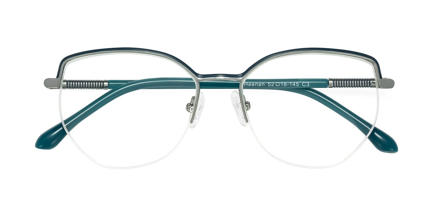 Heenan - Teal/Silver Blue Light Glasses