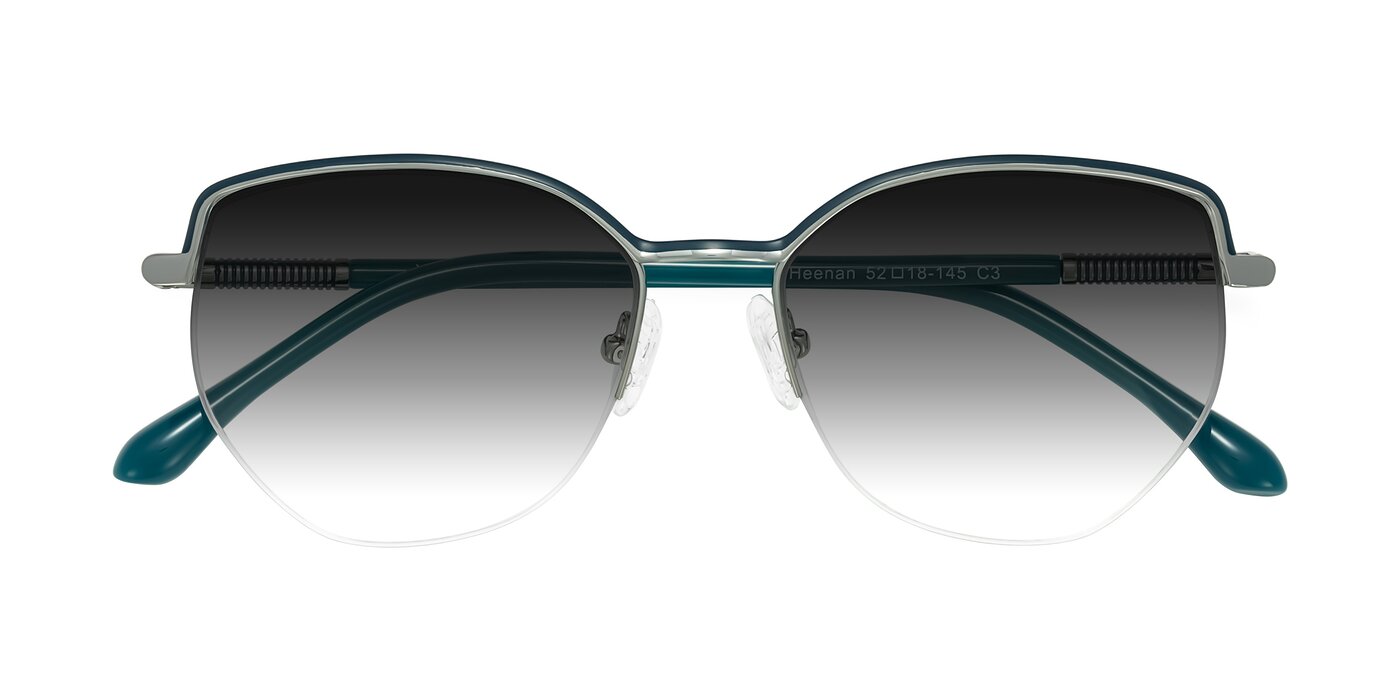 Heenan - Teal/Silver Gradient Sunglasses