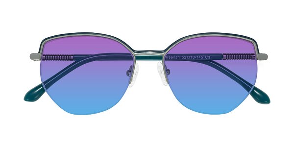 Front of Heenan in Teal/Silver