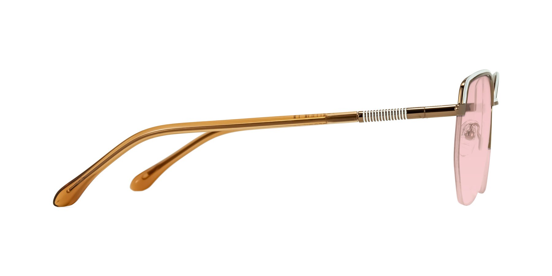 Side of Heenan in White/Bronze with Light Garnet Tinted Lenses