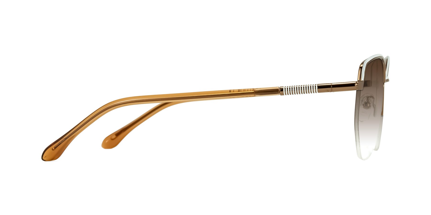 Side of Heenan in White/Bronze with Brown Gradient Lenses