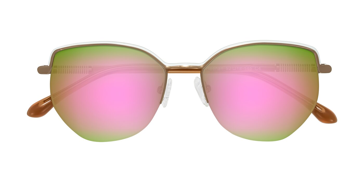Heenan - White/Bronze Flash Mirrored Sunglasses