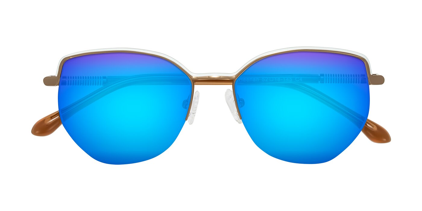 Heenan - White/Bronze Flash Mirrored Sunglasses