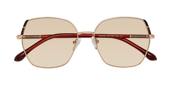 Front of Suarie in Rose Gold/Red