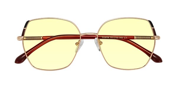 Front of Suarie in Rose Gold/Red